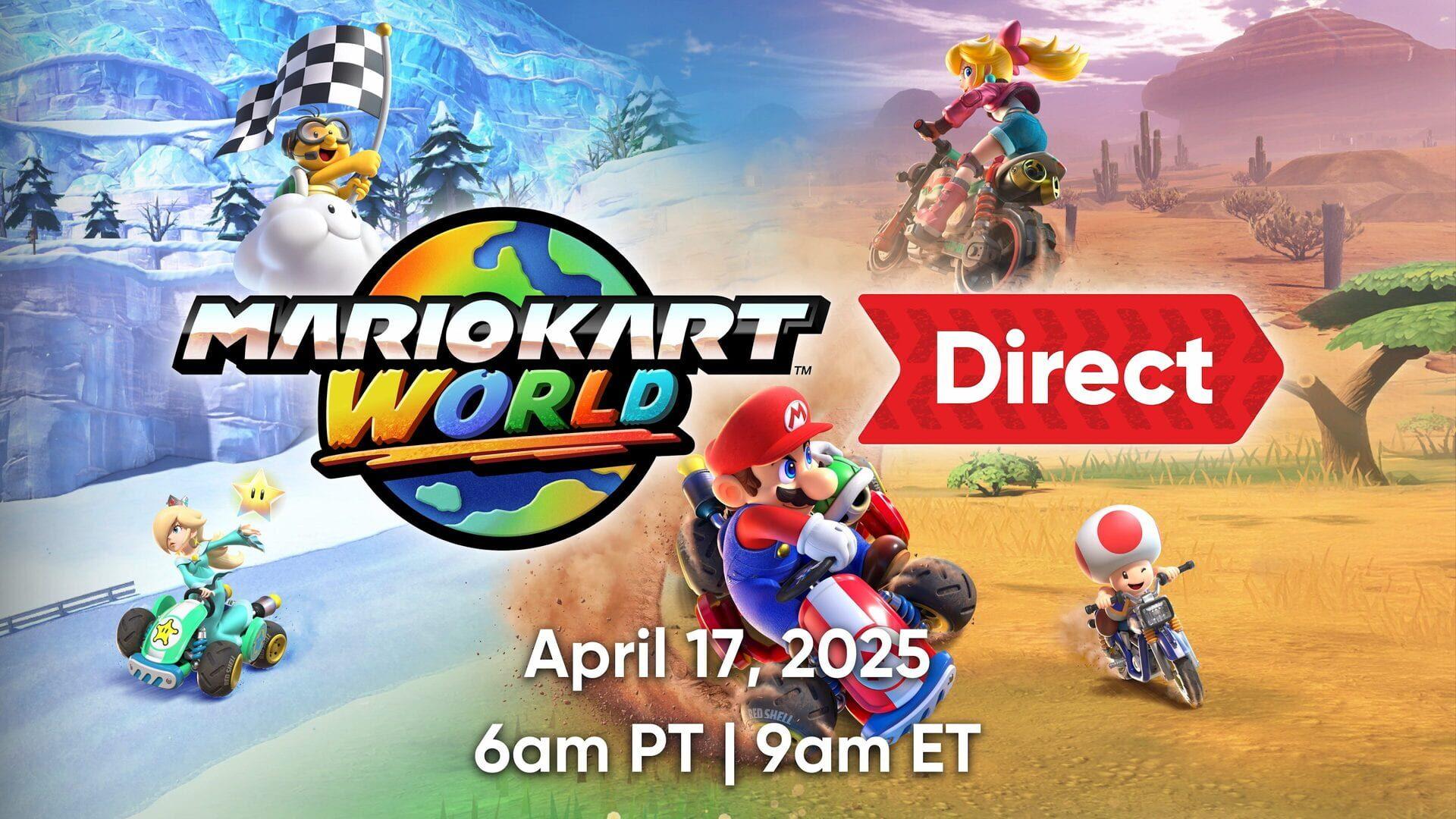 Mario Kart World Direct: April 17, 2025