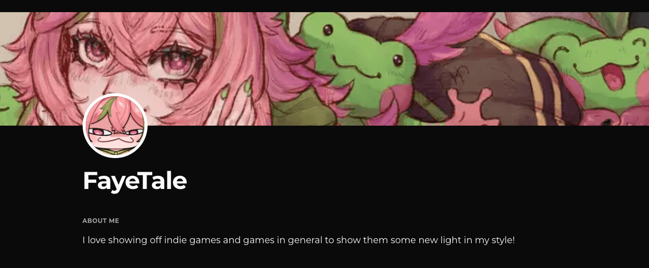 Custom branded creator profile header
